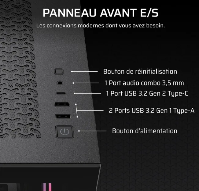 Façade avant — Corsair 3500X RS-R ARGB
